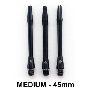 Medium Plain Aluminium Dart Shafts – Black