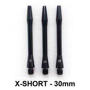 Extra Short Plain Aluminium Dart Shafts – Black