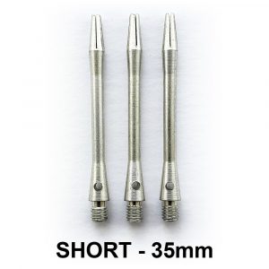 Short Plain Aluminium Dart Shafts – Silver