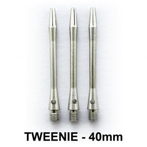 Tweenie Plain Aluminium Dart Shafts – Silver