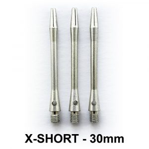 Extra Short Plain Aluminium Dart Shafts – Silver